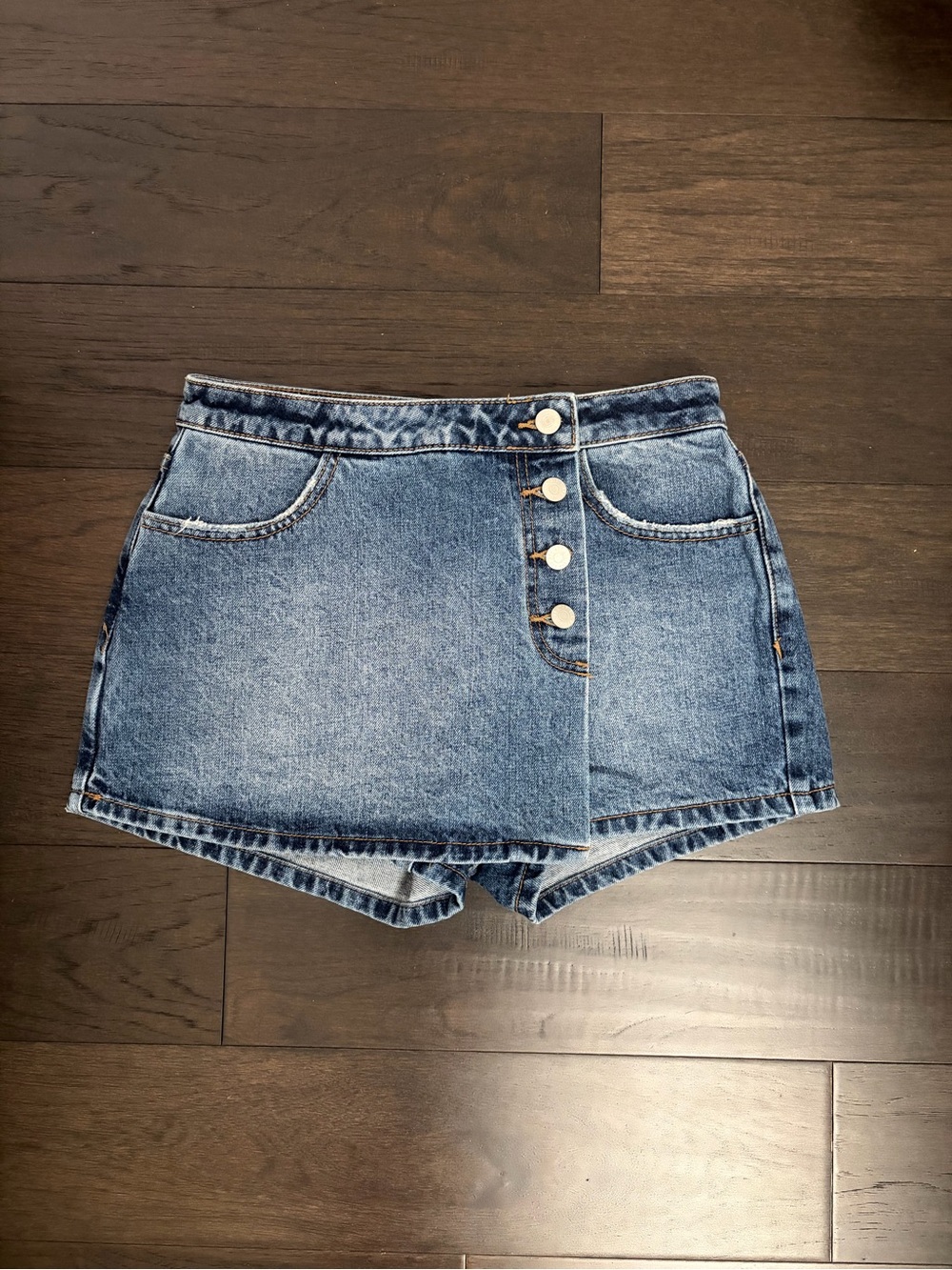 BDG Blue Denim Button-Front Women's Skort